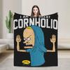 Beavis a Butt-Head Smějící se deka Pikniková flanelová přehozová deka Pro domácí dekoraci Teplý design Kvalitní přehoz Nápad na dárek