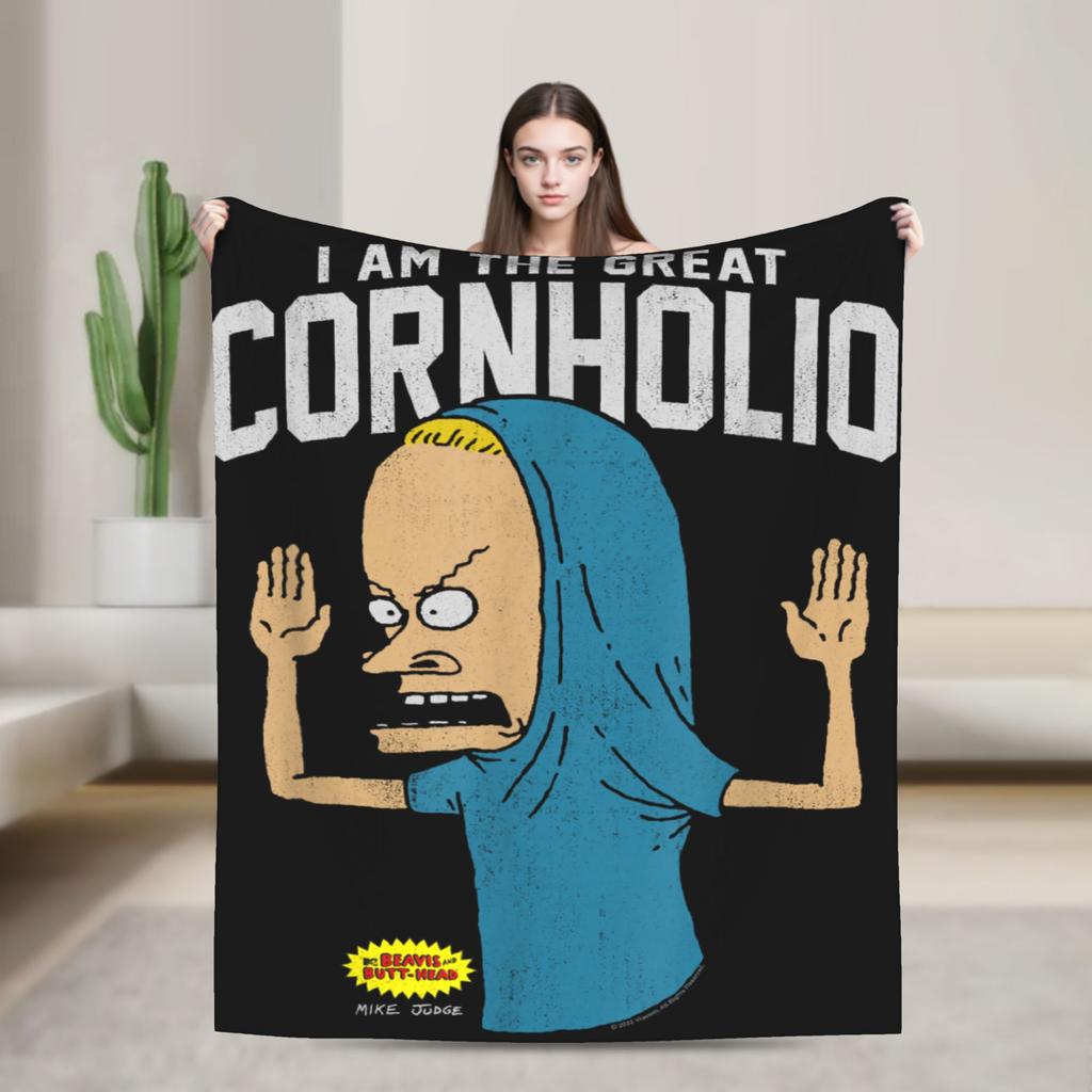 Beavis a Butt-Head Smějící se deka Pikniková flanelová přehozová deka Pro domácí dekoraci Teplý design Kvalitní přehoz Nápad na dárek