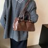 2026 New Fashiable Colorblock Women's Commuter Crossbody Bag Retro Large Capacity Shoulder Bag with WaxInfused Leather