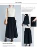 2025 Autumn/Winter Women's Corduroy Elastic Waist Wide-Leg Pants Skirt