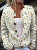 2025 Christmas Abstract Print Casual Imitation Wool Sweater