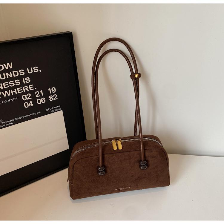 

Premium texture retro Boston bag women s 2025 autumn and winter casual versatile shoulder bag large capacity underarm bag