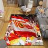 Union Berlin logo Flannel Printed Carpet, Home Sofa Decoration for Living Room & Bedroom, Non‑Slip Play Flannel Floor Mat for Game Room