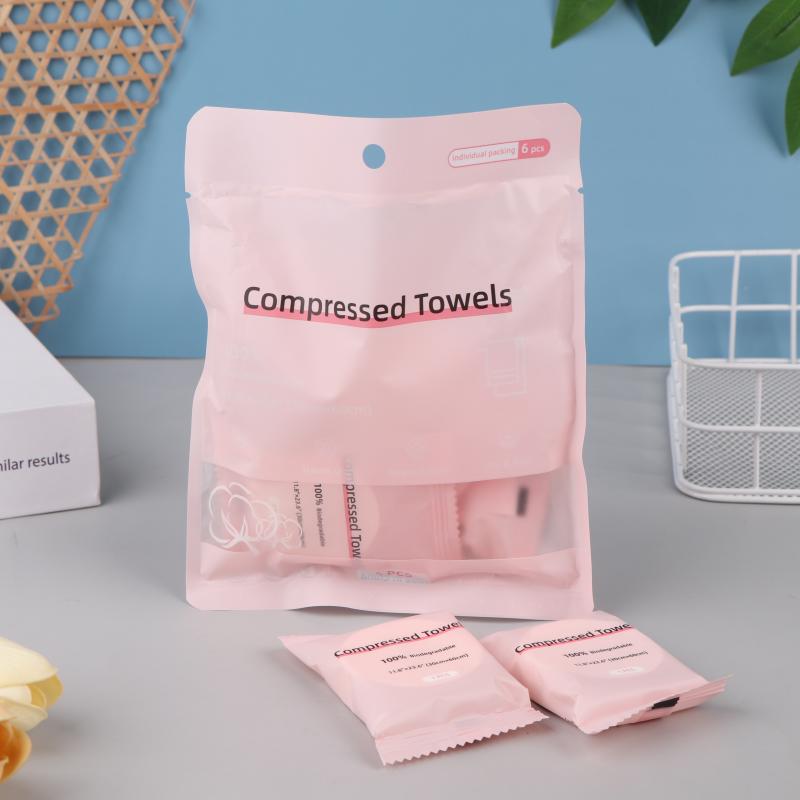 6/30 Bucăți Prosop Comprimat de Unică Folosință Portabil Fibră Vegetală Prosop de Față Șervețel Potrivit Pentru Călătorii Camping Sport Saloane de Frumusețe