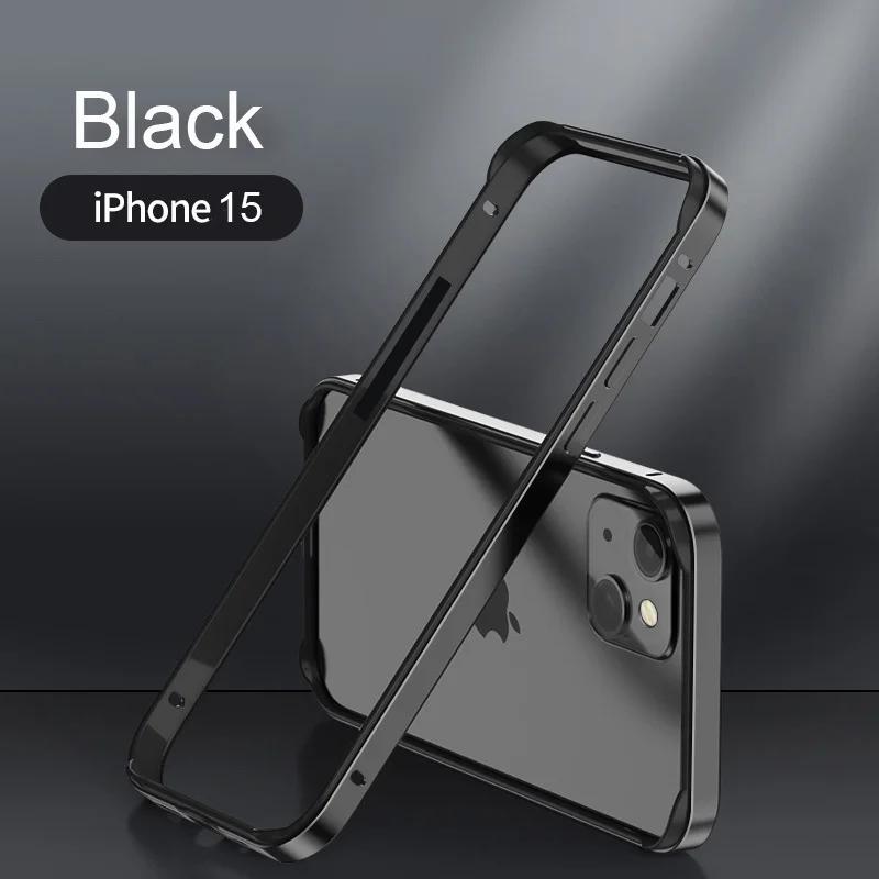 

Hybrid Silicone Frame Aluminum Metal Phone Case For iPhone 17 16 15 14 13 12 11 Pro Max Better Heat Bumper For i16ProMax