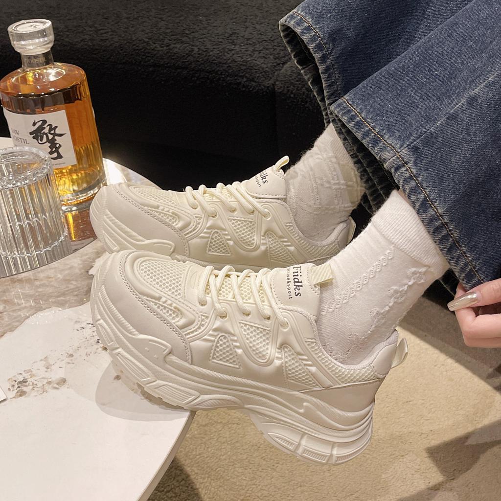 Platform Casual Sports Shoes Women's Autumn Breathable 2025 Spring and Autumn New Popular Dad Shoes Women's Versatile Running Shoes Tide