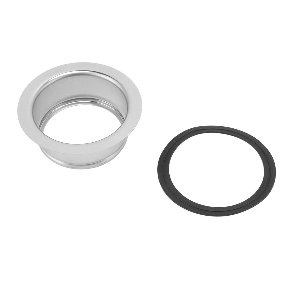Extended Sink Flange Stainless Steel Silver Garbage Disposal Sink Flange Replacement for Kitchen