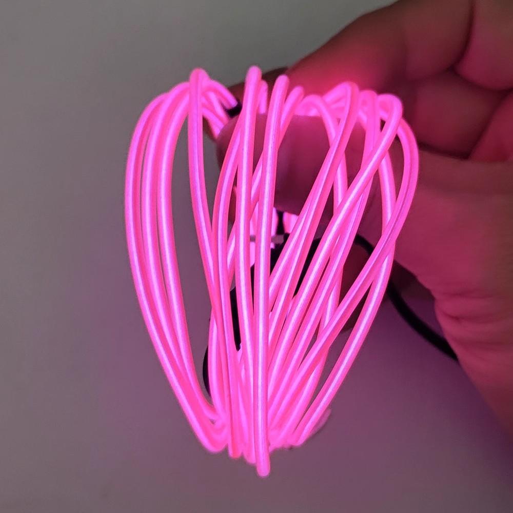 3m/roll Flexible EL Wire LED Neon Light Battery Powered Glowing Rope Cable For Car DIY Clothes Party Decor Backlight Strip Light