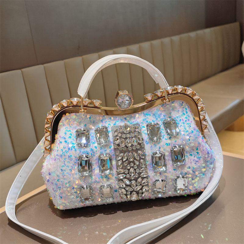 New Fashionable Sequin Studded Diamond Large Capacity Handbag for Women