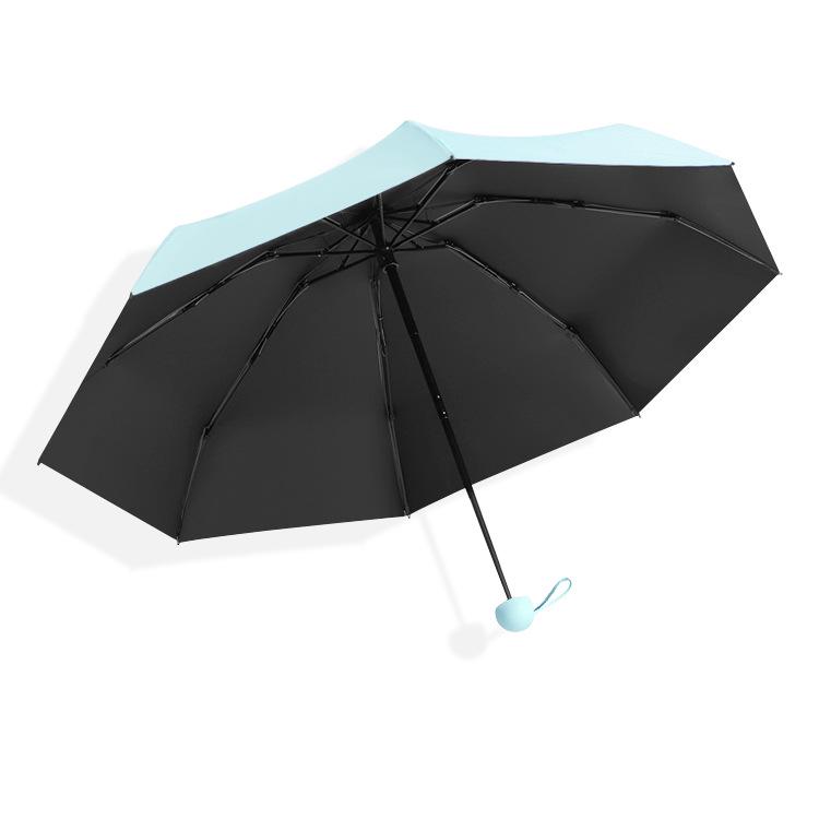 50% Off Macaron Capsule Umbrella: 6-Rib Sunshade & 8-Rib Folding Sunny/Rainy Day Umbrella with Black Glue Sun Protection.