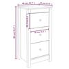 VidaXL Buffet Sideboard Storage Cabinet Home Organizer Living Room Furniture Interior White 40x35x80 Cm Wood 813741