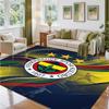 Fenerbahçe FC Design Crystal Velvet Rug Soft Decorative Mat for Bedroom Entrance