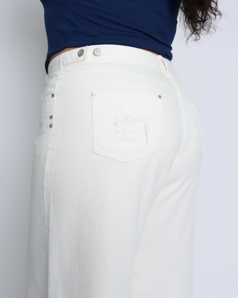 Kulsiseu Cs Cotton Wide Jeans-049 (White)