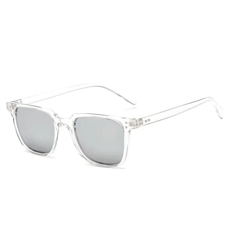 Lunettes de soleil Carrées Fashion pour Homme Vintage Lunettes de Soleil Marque Design Miroir Rétro UV400 Lunettes d'extérieur Hombre