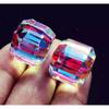 Stunning Mystic Topaz Rainbow Color Natural Cube Cut 200 Ct Pair Gemstone