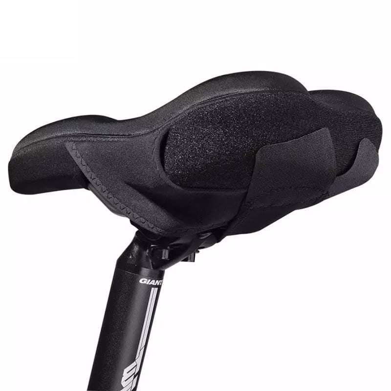 Gel-Fahrradsitzbezug mit Memory-Schaum, Größe L, schwarz