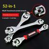 52/48 In 1 Hand Spline Bolts Sleeve Works Multi-Tool Set Universal Ratchet Socket Multipurpose Wrench With 360 Degree Rotation