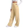 Women's Winter Sweatpants Solid Color Casual Pants Women's Fleece Sweatpants Wide Leg Straight Pants