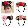 Chinese Princess Hairbands Traditional Headbands Princess Headpiece Costume Chinese Princess Qitou with Flower