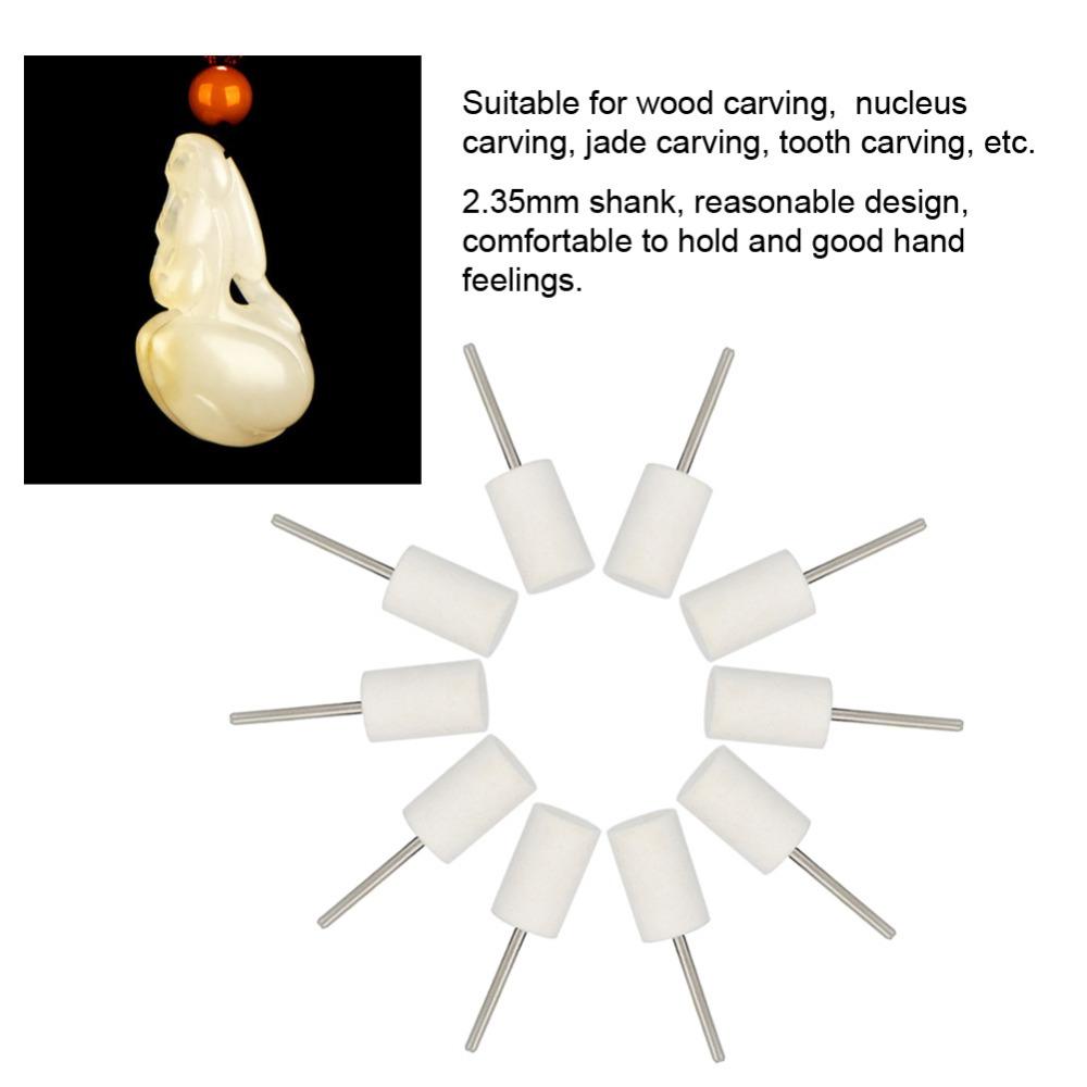 20pcs Cylinder Shape Wool Polishing Wheel 2.35mm Shank Polishing Tool Buffing Wheel  Jewelry Making