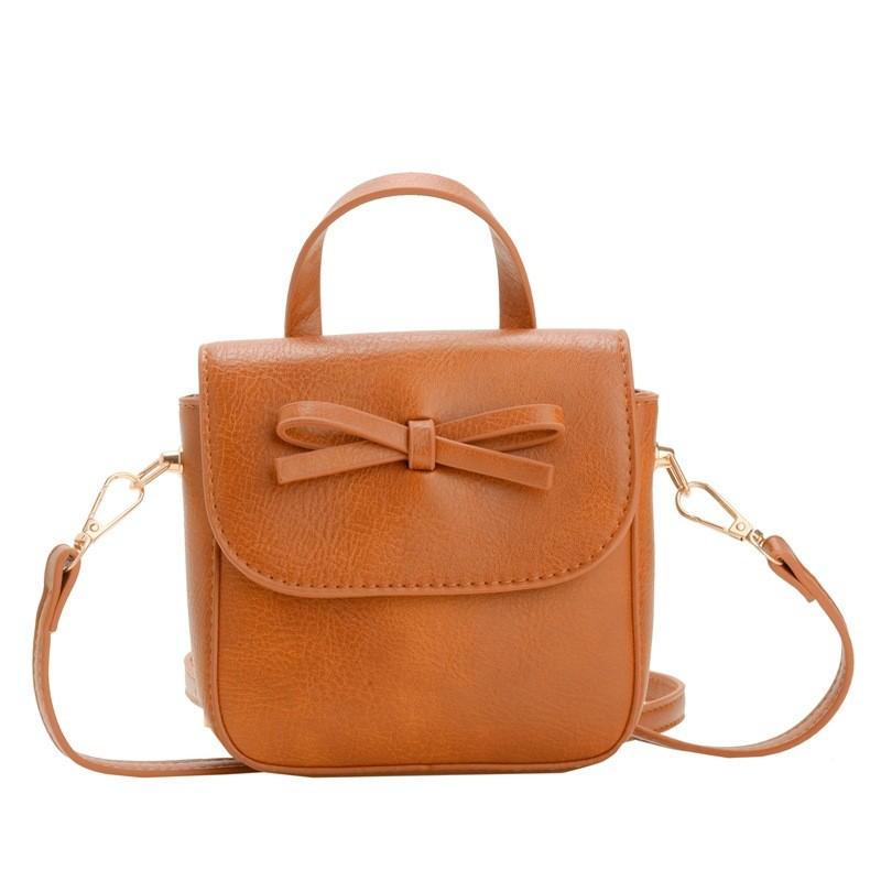 

Stylish Mini Child Crossbody Bag With Sweet Bow For Boys And Girls In Chic Colors коричневый