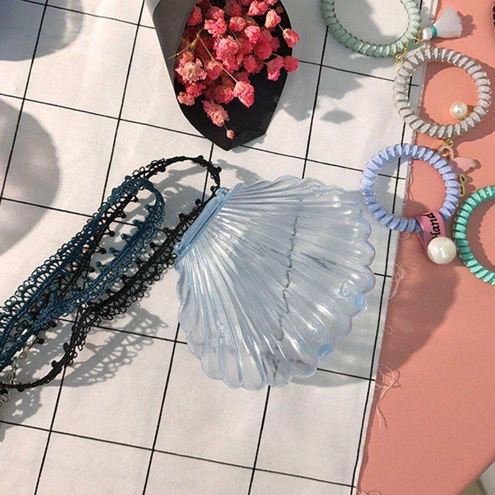 Transparent Seashell Shape Earrings Necklace Packaging Storage Jewelry Box Gift Boxes