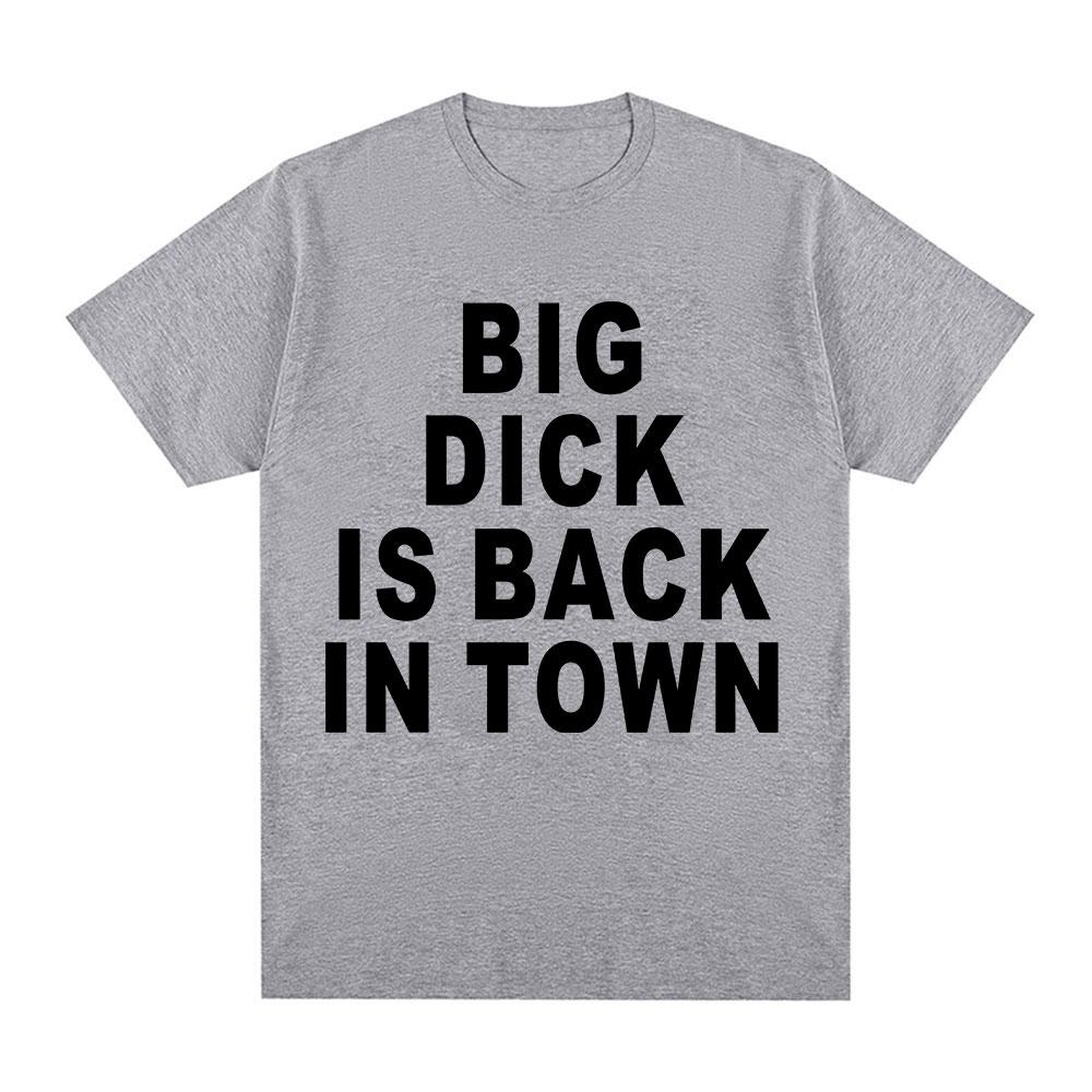 Summer Men's Adult Sex Joke Letter Printed Hip Hop Round Neck T-shirt 100% Cotton Loose Soft Breathable Short Sleeve