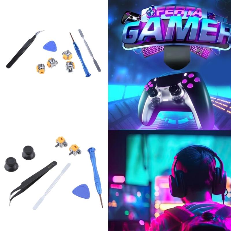 8 Stück/Set Analogstick Aufgerüstetes Set Ersatzzubehör-Kit für P5 Gamecontroller Verbessern Sie das Spielerlebnis
