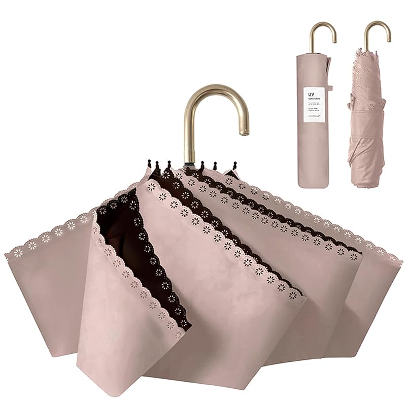 

[Shio Shii SeaSwim] Ultra lightweight parasol folding umbrella ladies parasol uv cut 100% complete blackout and heat shielding Umbrella for both sun