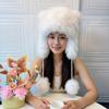 Raccoon Plush Ear Hat: Winter Lace Skiing & Commuting Women's Cold Protection