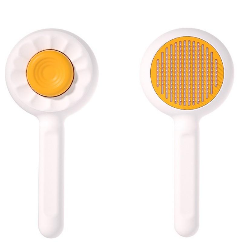 Dog Comb One-click Pet Hair Remover Self Cleaning Dogs Brush Massage Cat Brush Dog Grooming Dogs Hair Comb Pet Accessories Combs