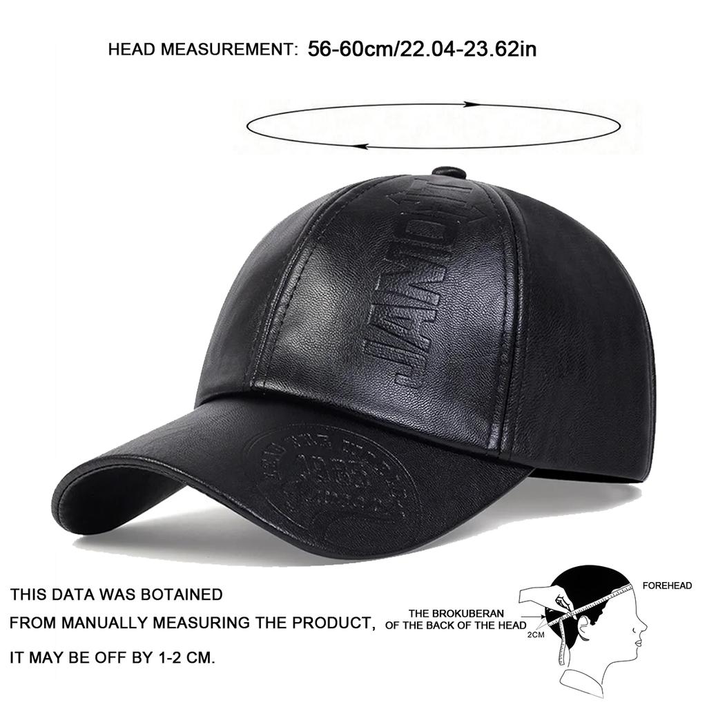 Unisex 1985 Imprinting Leather Baseball Caps Spring and Autumn Outdoor Adjustable Casual Hats Sunscreen Hat