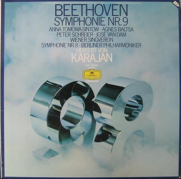 LP Record LUDWIG VAN BEETHOVEN - HERBERT VON  - Symphonie Nr. 9 - Symphonie Nr. 8 343228 Deutsche Grammo 1977 Germany Classical Used