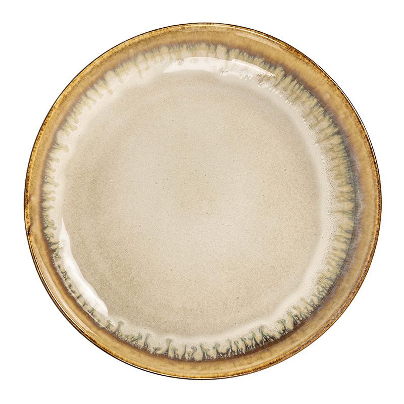 High-Value Plates, Retro Flow Glaze, Ceramic Bowls, Tableware, Household Dishes, Dishes, Dishes, Bowls, Round Salad Bowls