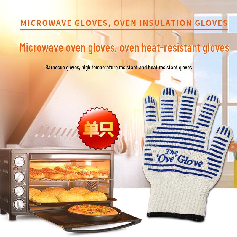 Aramid High-Temperature Resistant Non-Slip Silicone Oven and Barbecue Gloves