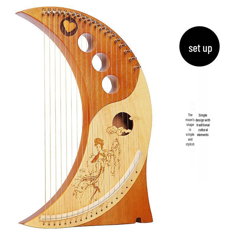 Arpa Lira Lunare a 19 Corde - Strumento Arpa Angelica