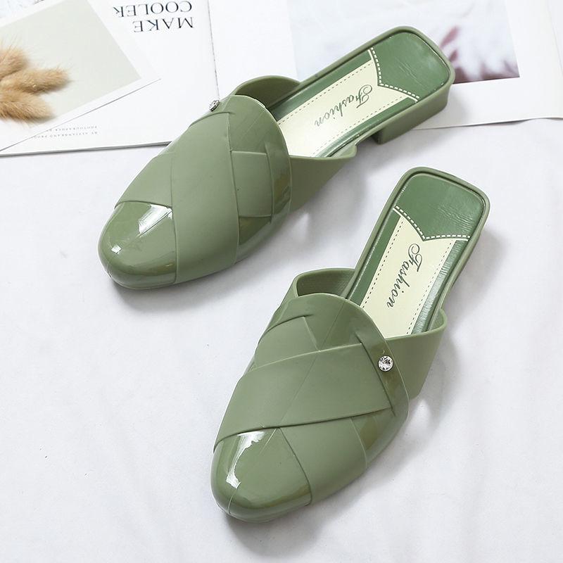 The New Slope Heel Women Slippers Soft Bottom Net Red Summer Slippers Kitchen Work Women Slides Waterproof Students