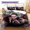 Joker Clown Pattern Bedding Quilt Set Quilt Cover Pillowcase Home Decoration Gift (1 * Duvet Cover + 2 * Pillowcase, Without Core)