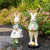 30cm Rabbit Statue Easter Bunny Decor Spring Garden Outdoor Decoration Accessories Home Figurines Ornament Yard Patio Courtyard