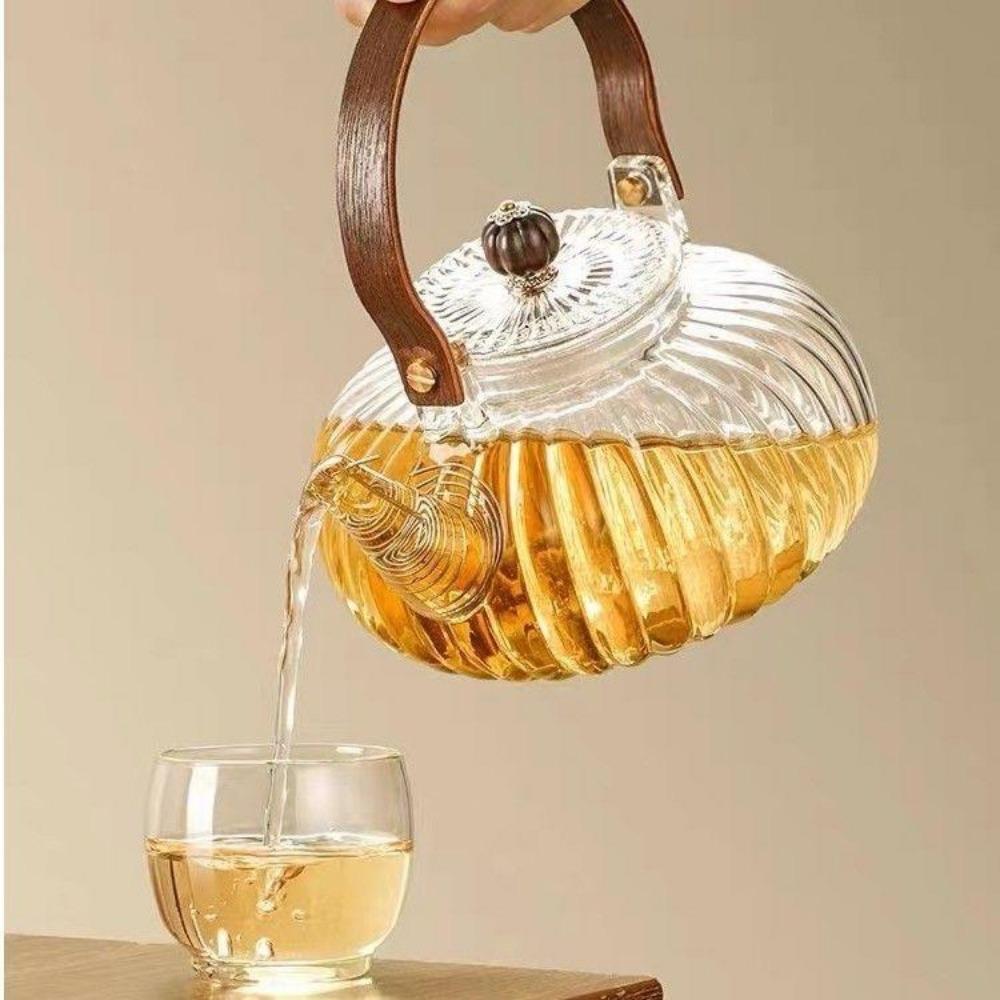 Glass Handle Teapot, Electric Ceramic Stove, Heating and Boiling Teapot Set Heat Resistant Household Health Kettle