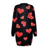 Women's Round Neck Casual Long Sleeved Valentine's Day Fashion Couple Date Dress