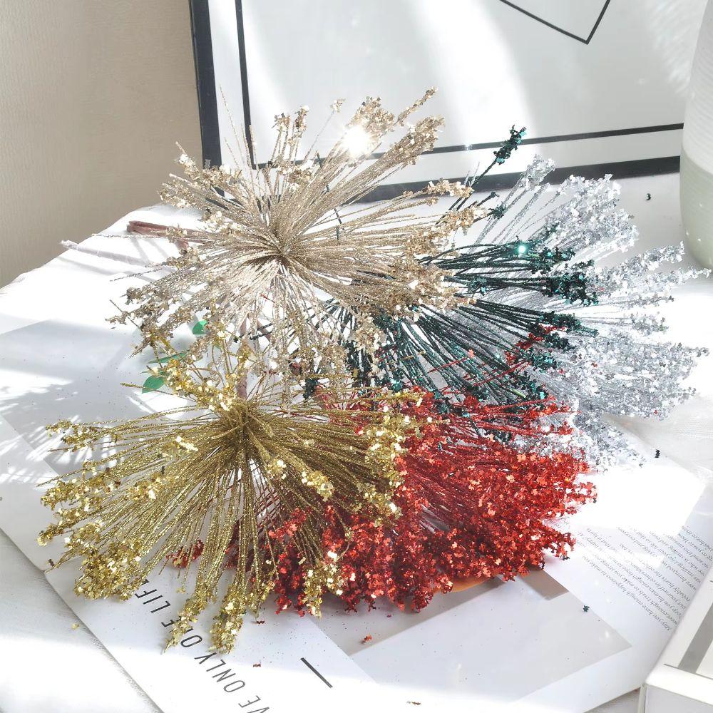 Glitter Finish Christmas Branch Plastic Material Christmas Branch Decoration Holiday