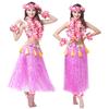 1 Set Hula Skirt High Elastic Eye-catching Plastic Fiber Hawaiian Hula Grass Skirt Set for Summer