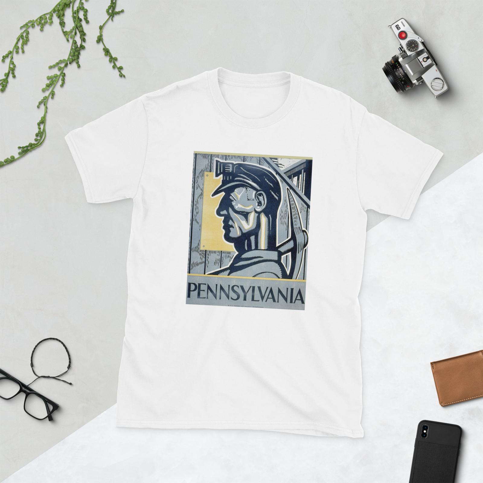 

Pennsylvania WPA Federal Art Project Vintage Unisex T-Shirt Mens Womens Tees Top 2XL