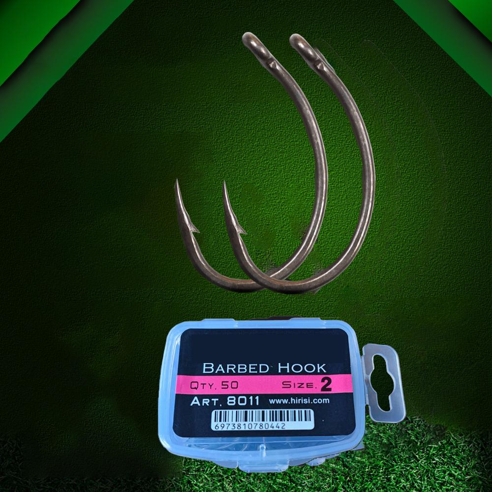 Large Bait Hooks with European Carp Rigs Holes Hard Carbon Steel Tube Fishing Tackle Boxed Humpback Hooks Barbs