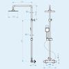 8 Inch Thermostatic Shower Set Hot Cold Shower Faucet Shower Faucet Rain Shower Set Bathtub Round Square Thermostatic Shower Mixer