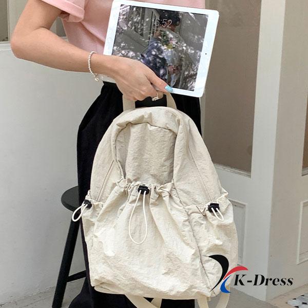 String Pocket Daily Bag Nylon Washed Waterproof Carry-All Backpack