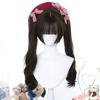 LAOBAO Cosplay Harajuku GAL Princess Twin Long Curly Heat Costume Perfect for and Events Wig, Lolita, Style, Style, Cut, Tail, Brown, Hair, Resistant,