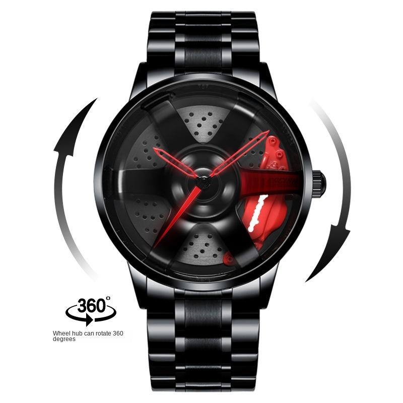 Ceas cu butuc de roți TE37 original SVJ, ceas tridimensional, cu masă rotativă, masă de modificare a mașinii, impermeabil, luminos, hidraulic, pentru bărbați