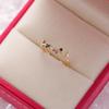 Japanese & Korean Sparkling Zircon Flower Ring: A Sweet, Versatile Open Ring Bracelet with Micro-Inlaid Love Flower.